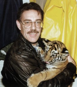 Jason holding Carmelita tiger.