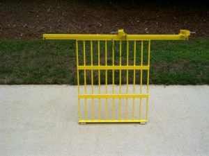 Large slide door.