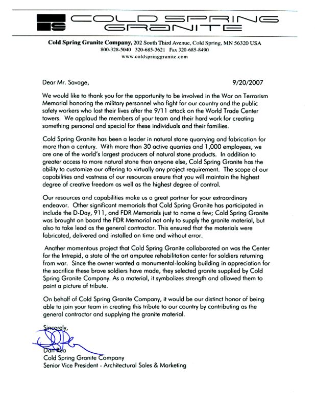 Cold Spring Letter